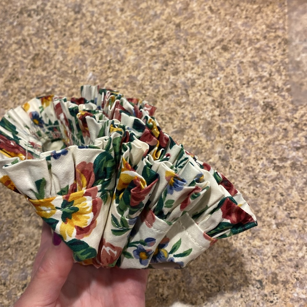 4 Longaberger Thyme Fabric Basket Liners Garden Splendor Floral - Picture 14 of 14